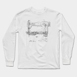 Sewing machine patent drawing Long Sleeve T-Shirt